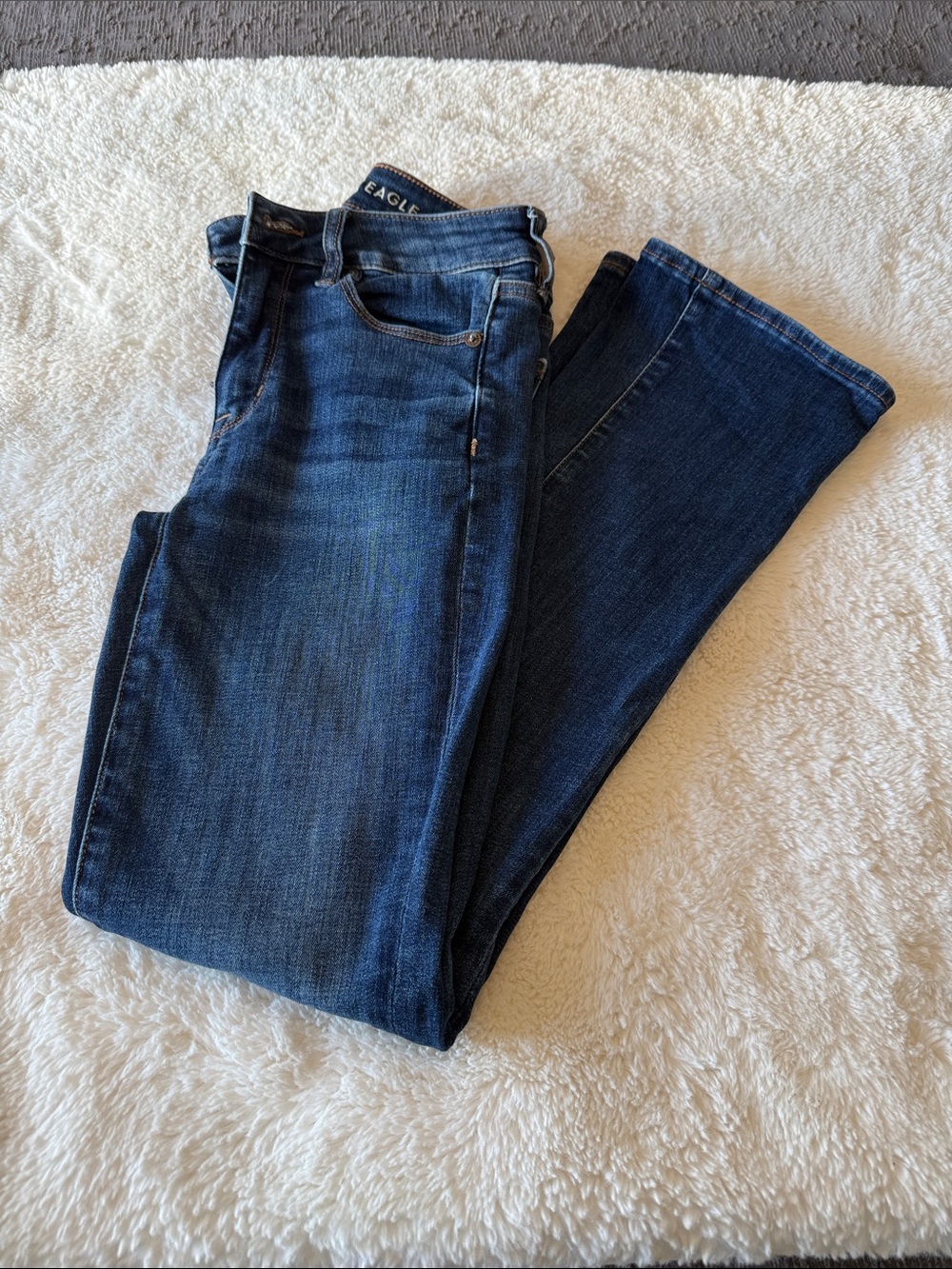 American Eagle Outfitters Dark Blue Straight Leg Jeans